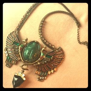 C+I Scarab Statement Necklace